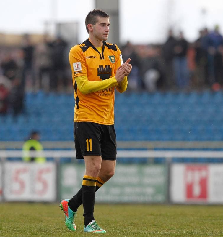 Football. I Liga. Wigry Suwalki - GKS Katowice. 04.04.2015