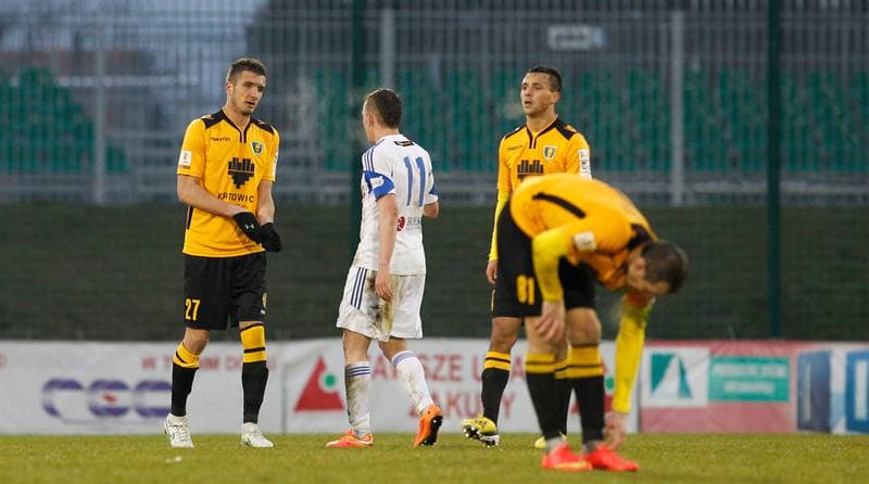 Football. I Liga. Wigry Suwalki - GKS Katowice. 04.04.2015