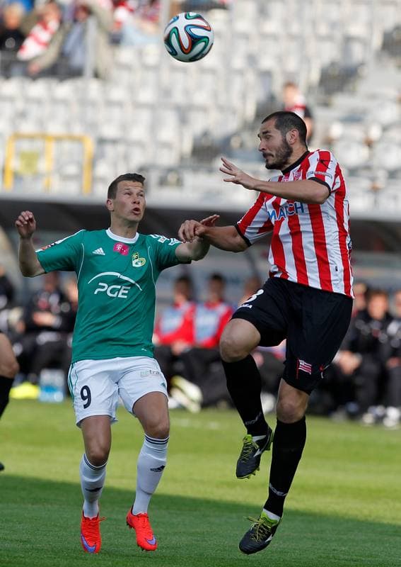 Football. T-Mobile Ekstraklasa. Cracovia Krakow - GKS Belchatow. 10.05.2015