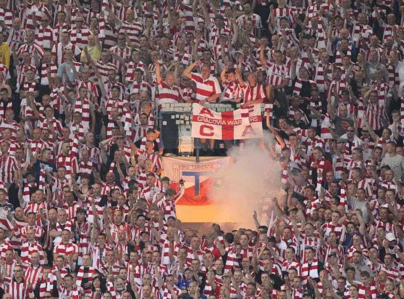 Football. T-Mobile Ekstraklasa. Wisla Krakow - Cracovia Krakow. 30.04.2012
