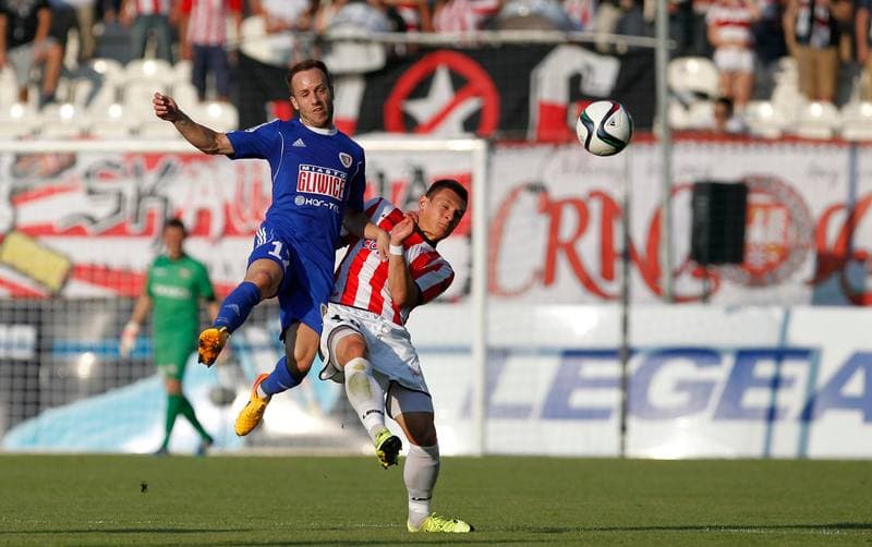 Football. T-Mobile Ekstraklasa. Cracovia Krakow - Piast Gliwice. 13.03.2015