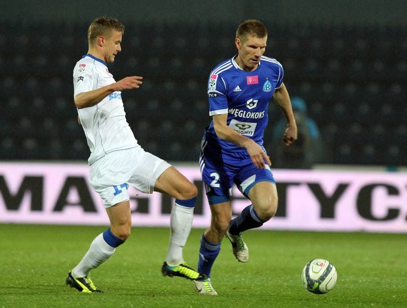 Football. T-Mobile Ekstraklasa. Piast Gliwice - Jagiellonia Bialystok. 04.11.2013