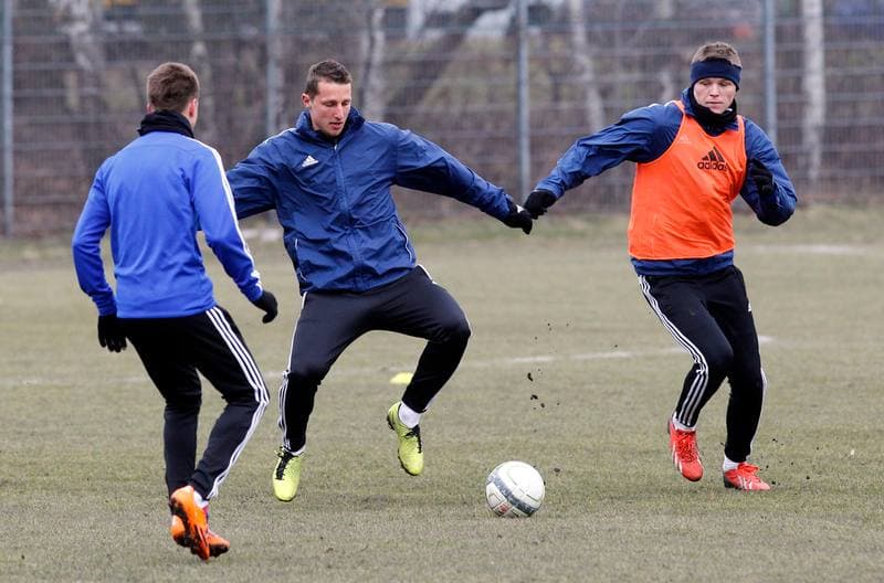 Football. Piast Gliwice. Training. 06.02.2014