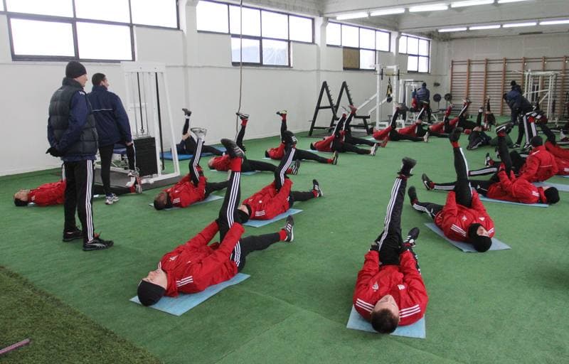 Football. Gornik Zabrze. Training. 05.03.2012