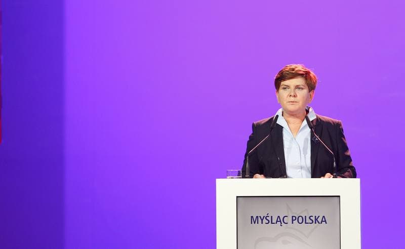 Beata Szydlo. Law and Justice Party. Press Conference. 05.07.2015