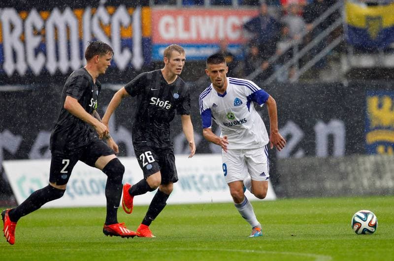 Football. UEFA Europa League. Ruch Chorzow - Esbjerg FB. 31.07.2014