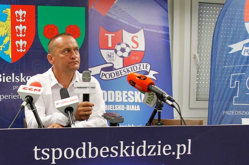 Football. Podbeskidzie Bielsko-Biala. Press Conference. 01.09.2016
