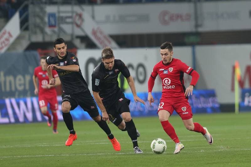 Football. Lotto Ekstraklasa. Piast Gliwice - Cracovia Krakow. 18.11.2016