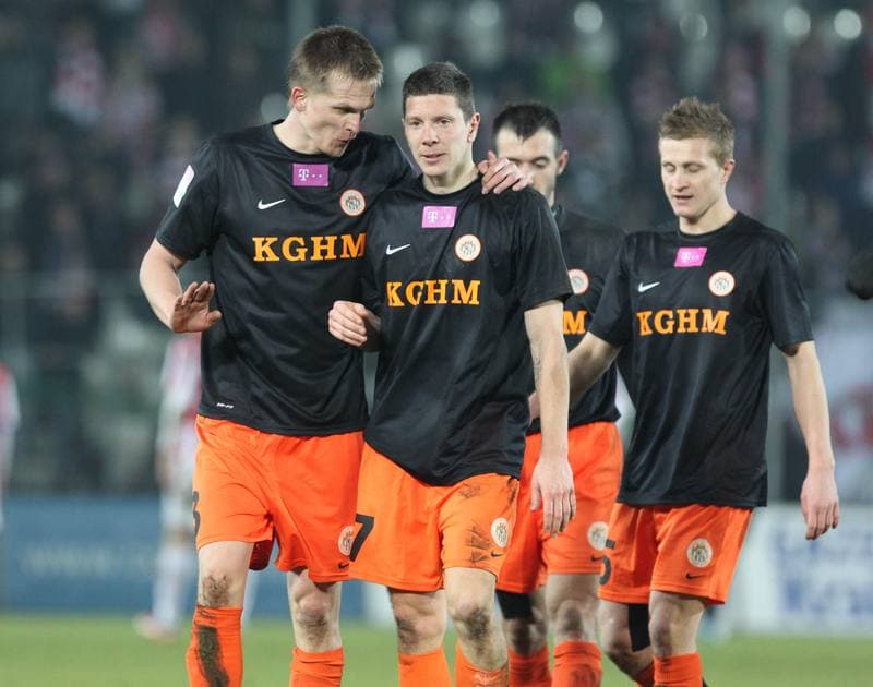 Football. T-Mobile Ekstraklasa. Cracovia Krakow - Zaglebie Lubin. 02.03.2012