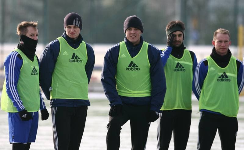 Football. Piast Gliwice. Training. 08.01.2015