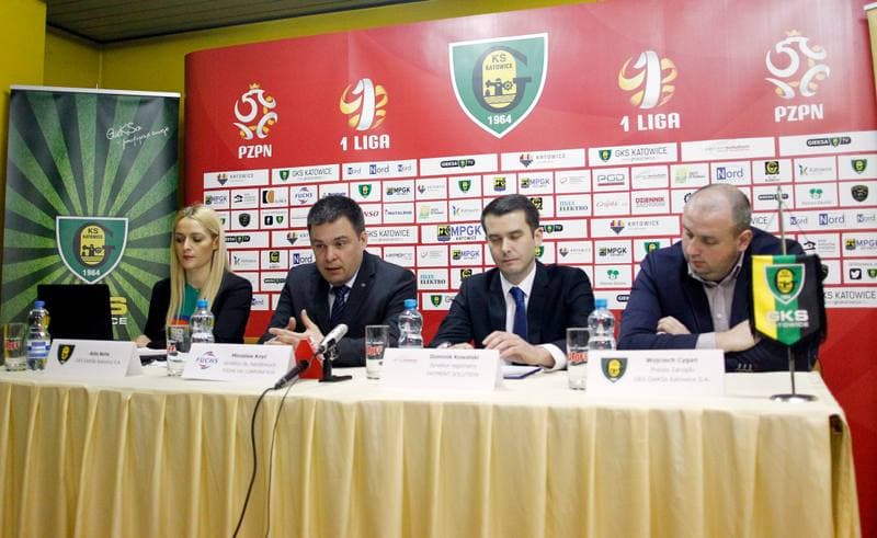 Football. GKS Katowice. Press Conference. 10.02.2015