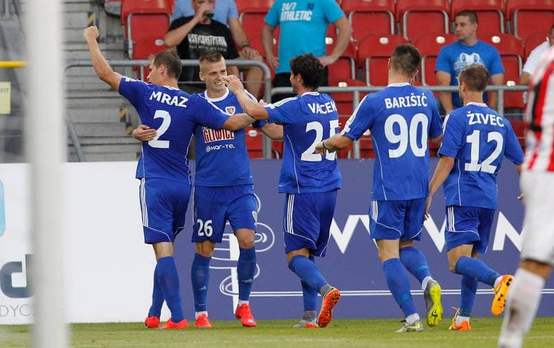 Football. T-Mobile Ekstraklasa. Cracovia Krakow - Piast Gliwice. 13.03.2015