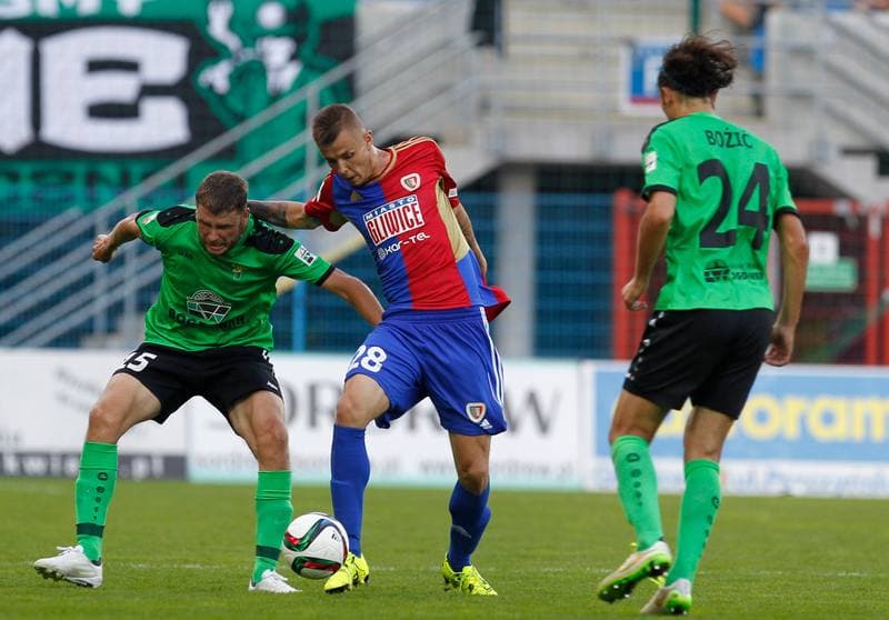 Football. T-Mobile Ekstraklasa. Piast Gliwice - Gornik Leczna. 07.11.2014