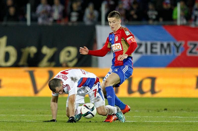 Football. T-Mobile Ekstraklasa. Gornik Zabrze - Piast Gliwice. 14.09.2014