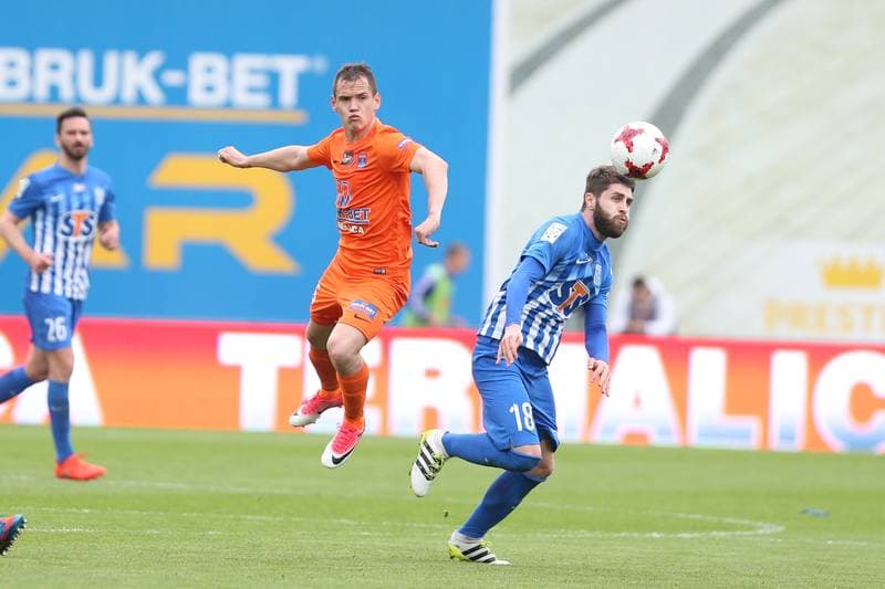 Football. Lotto Ekstraklasa. Bruk-Bet Termalica Nieciecza - Lech Poznan. 07.05.2017