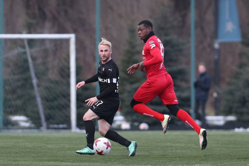 Football. Sparing. Zaglebie Sosnowiec - Cracovia Krakow. 17.01.2018