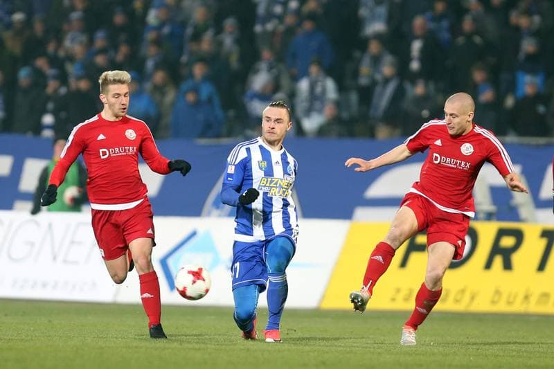 Football. Nice I Liga. Ruch Chorzow - Drutex-Bytovia Bytow. 04.03.2018