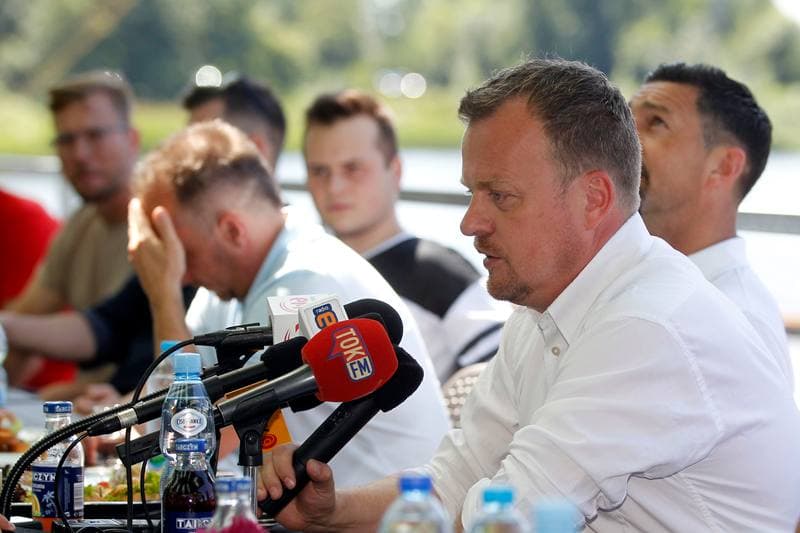 Football. Zaglebie Sosnowiec. Press Conference. 28.05.2018