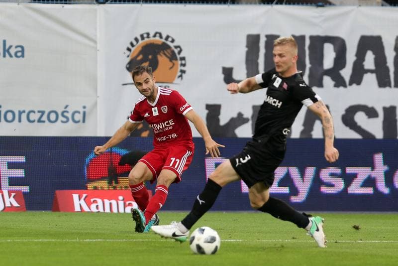 Football. Lotto Ekstraklasa. Piast Gliwice - Cracovia Krakow. 24.08.2018