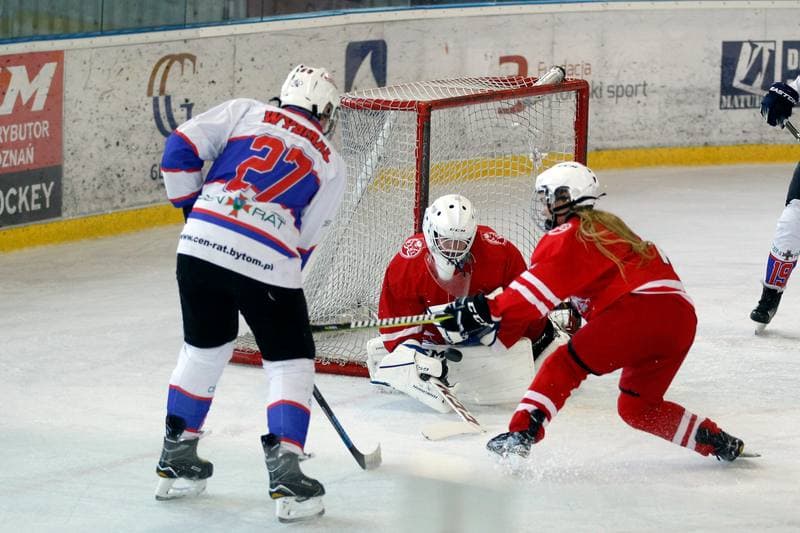 Ice Hockey. Slaska Liga Mlodzikow. Polonia Bytom - Reprezentacja Polski Kobiet. 06.09.2018