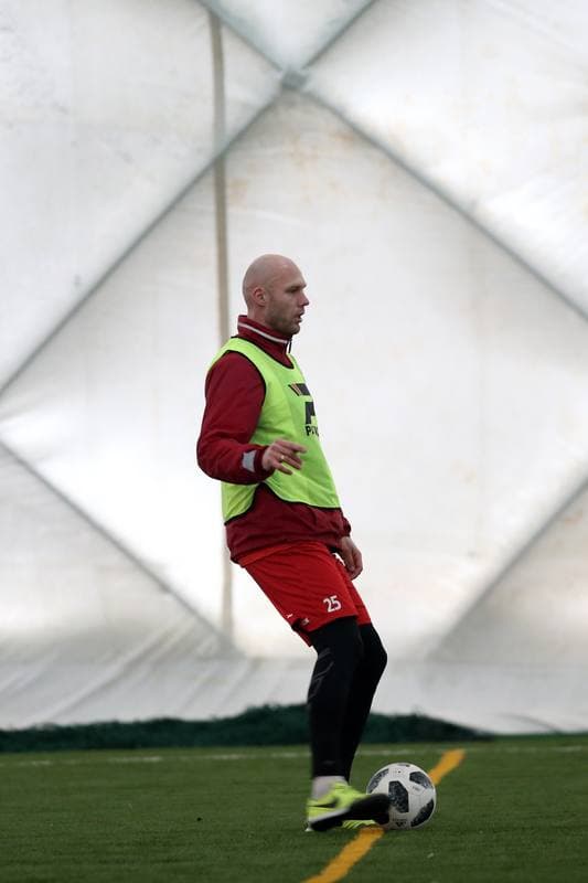Football. Zaglebie Sosnowiec. Training. 08.01.2019