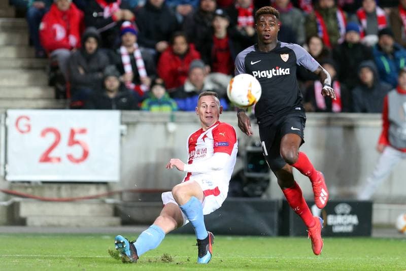 Football. UEFA Europa League. Slavia Prague - Sevilla FC. 14.03.2019