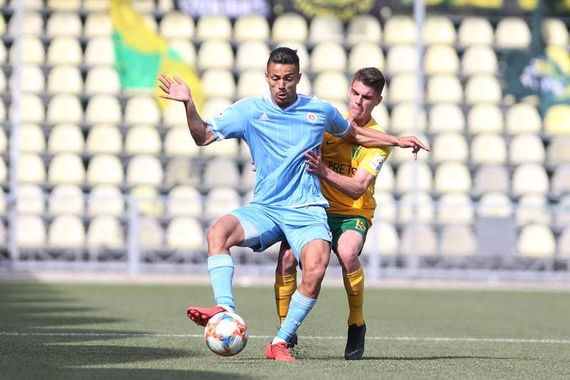 Football. Fortuna Liga. MSK Zilina - Slovan Bratislava. 14.04.2019