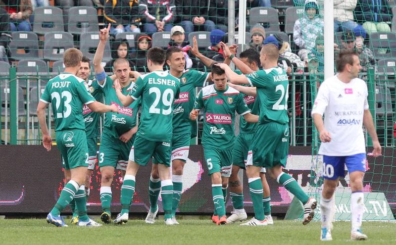 Football. T-Mobile Ekstraklasa. Podbeskidzie Bielsko-Biala - Slask Wroclaw. 14.04.2012