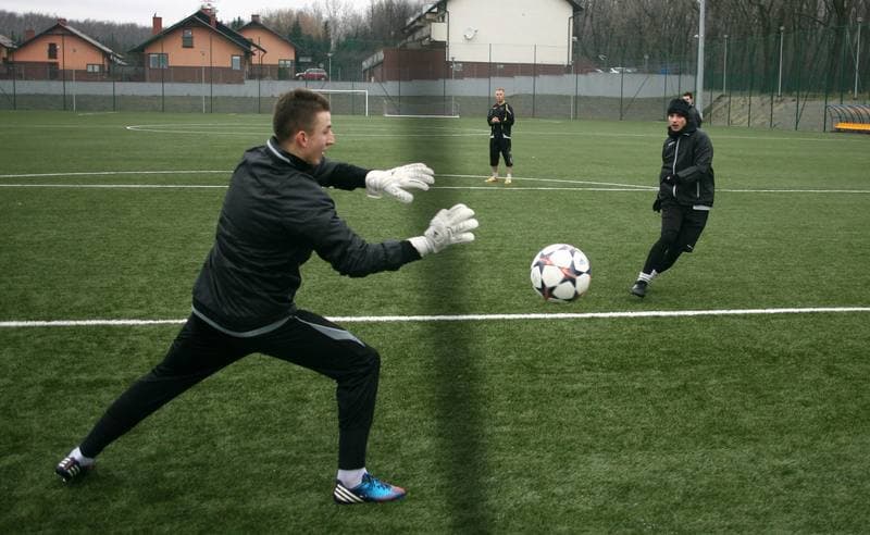 Football. GKS Katowice. Training. 25.11.2014