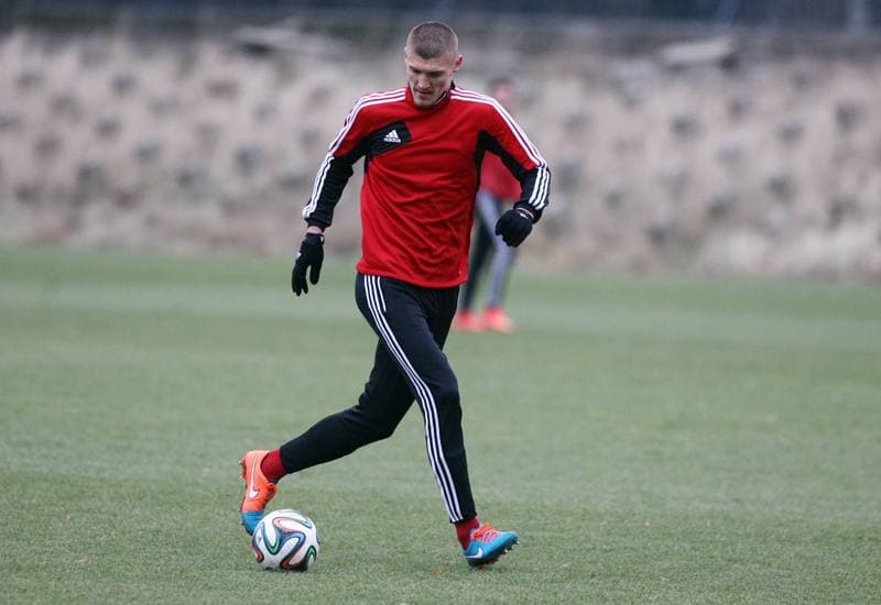 Football. Gornik Zabrze. Training. 12.11.2013