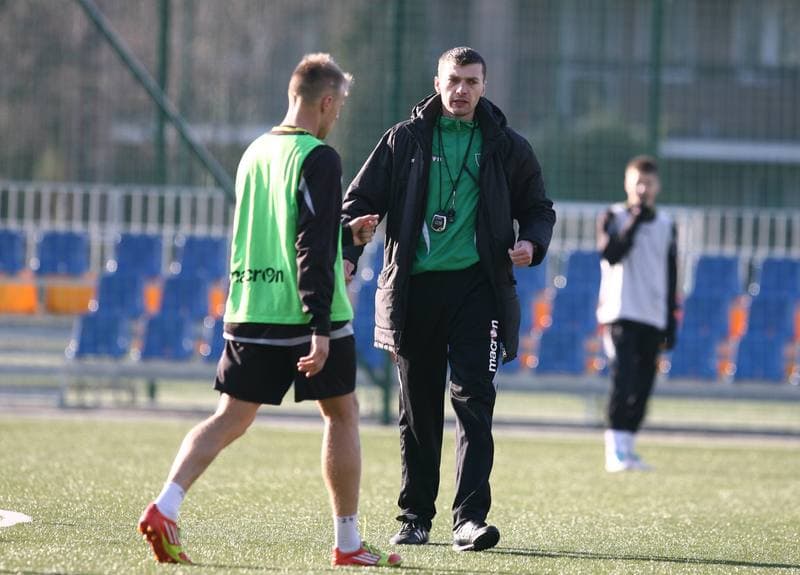Football. GKS Katowice. Training. 16.01.2015