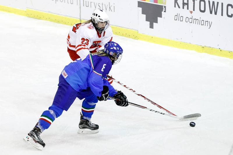 Ice Hockey. U18 Women's World Championship. Poland - Italy. 12.01.2017