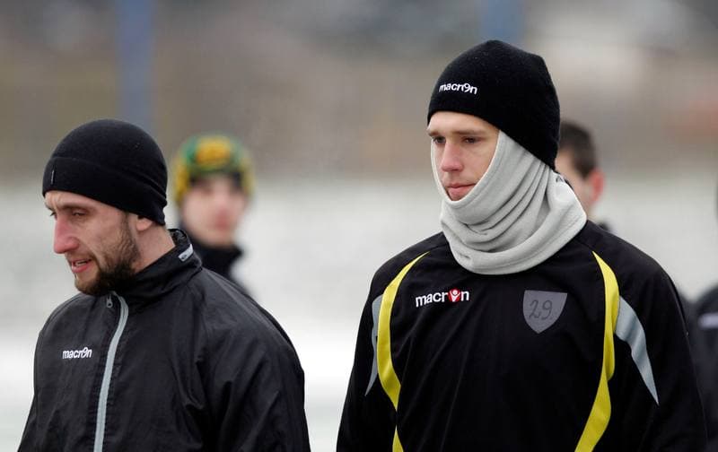 Football. GKS Katowice. Training. 24.01.2014