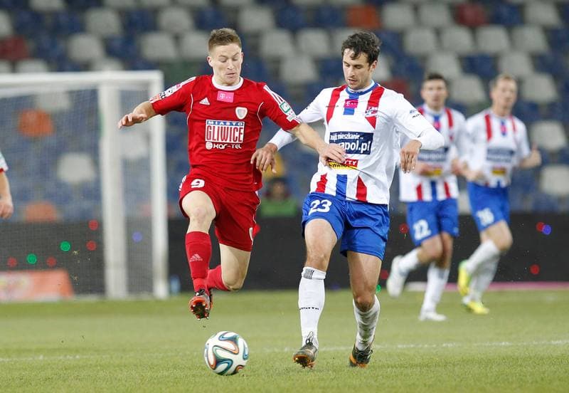 Football. T-Mobile Ekstraklasa. Podbeskidzie Bielsko Biala - Piast Gliwice. 03.11.2014