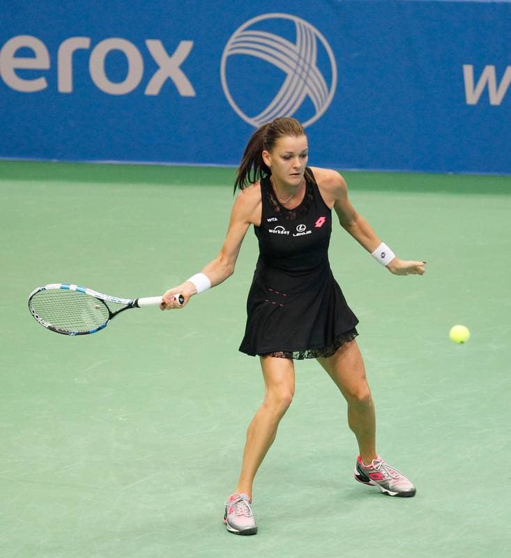 Tennis. Katowice Open 2015. Urszula Radwanska - Elizaveta Kulichkova. 07.04.2015