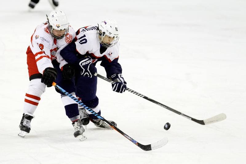 Ice Hockey. Women's World Championship. Poland - Slovakia. 08.04.2017