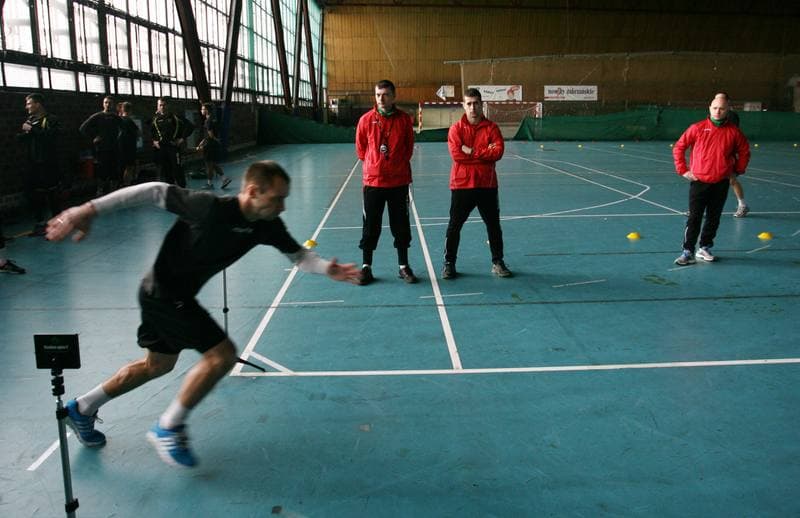 Football. GKS Katowice. Training. 15.01.2015