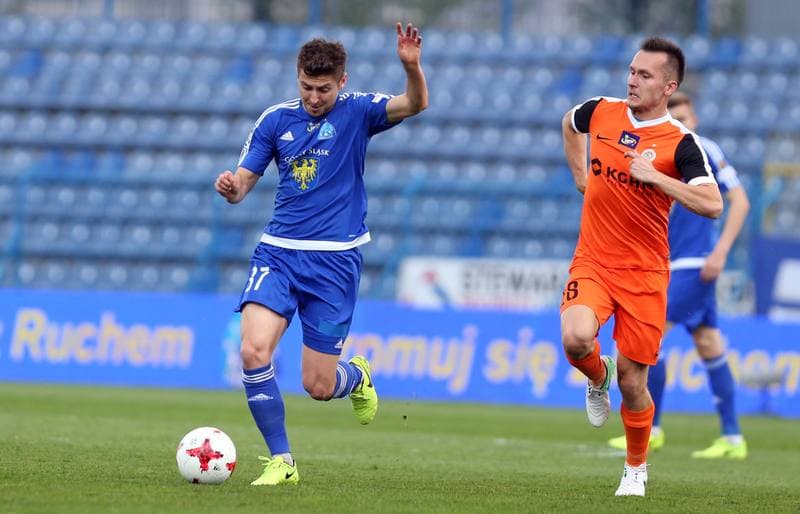 Football. Lotto Ekstraklasa. Ruch Chorzow - Zaglebie Lubin. 05.05.2017