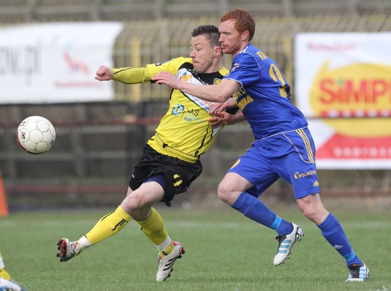Football. Bytom I liga. Ruch Radzionkow - Arka Gdynia. 07.04.2012