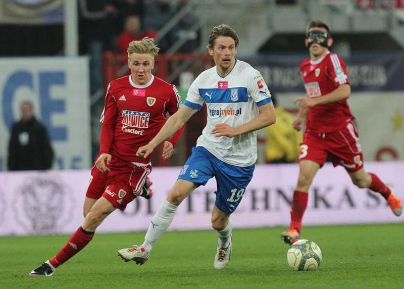 Football. T-Mobile Ekstraklasa. Piast Gliwice - Lech Poznan. 15.04.2013