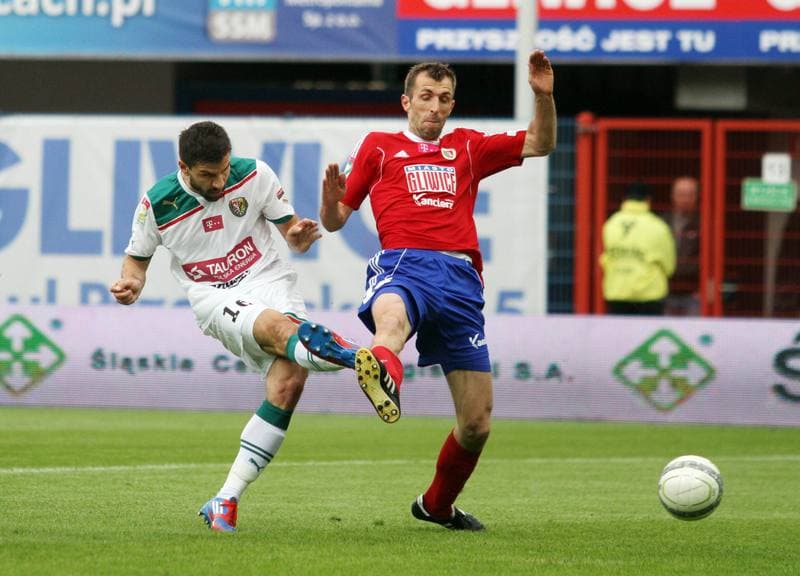 Football. T-Mobile Ekstraklasa. Piast Gliwice - Slask Wroclaw. 12.05.2013