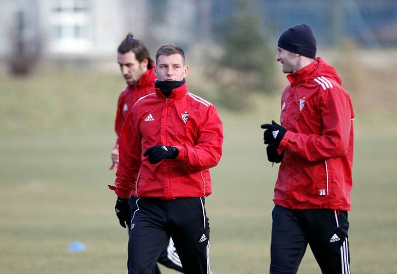 Football. Gornik Zabrze. Training. 08.01.2014