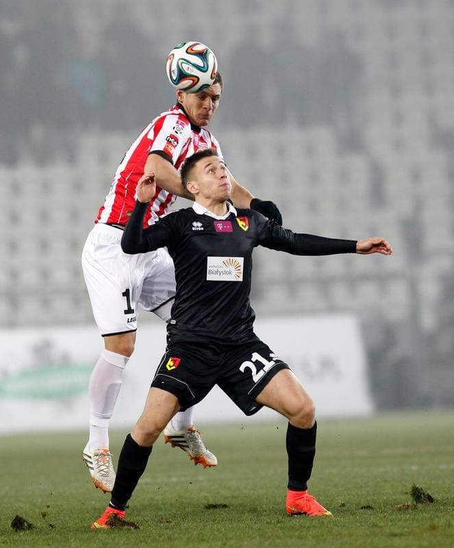 Football. T-Mobile Ekstraklasa. Cracovia Krakow - Jagiellonia Bialystok. 06.12.2014