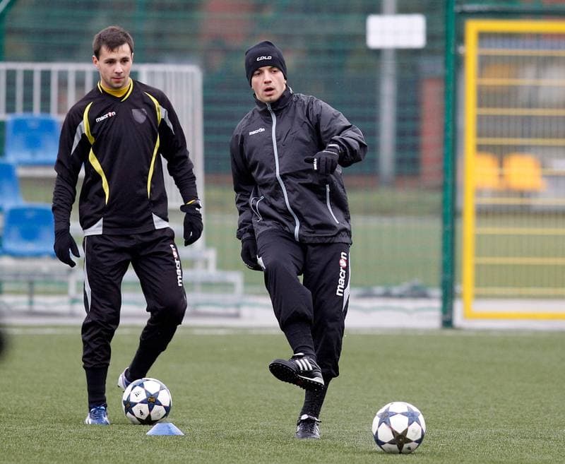 Football. GKS Katowice. Training. 15.01.2015