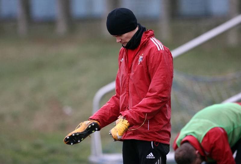 Football. Gornik Zabrze. Training. 12.11.2013