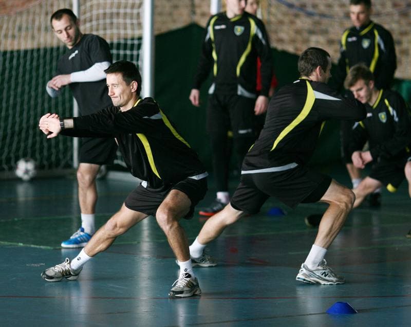 Football. GKS Katowice. Training. 15.01.2015