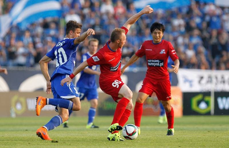 Football. T-Mobile Ekstraklasa. Ruch Chorzow - Podbeskidzie Bielsko Biala. 08.12.2014