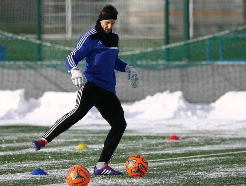 Football. Piast Gliwice. Training. 08.01.2015