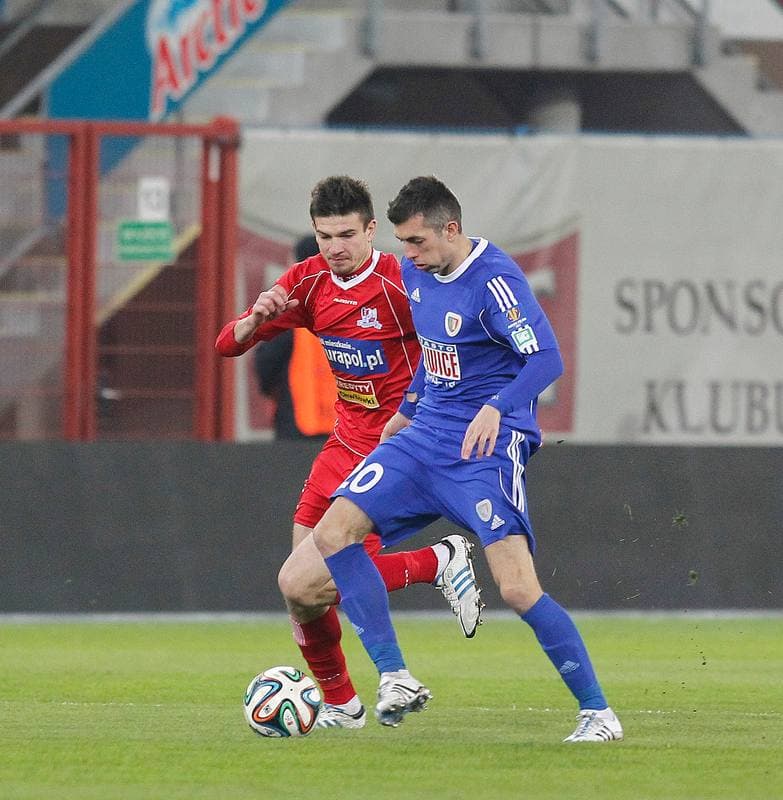 Football. T-Mobile Ekstraklasa. Piast Gliwice - Podbeskidzie Bielsko Biala. 26.04.2015