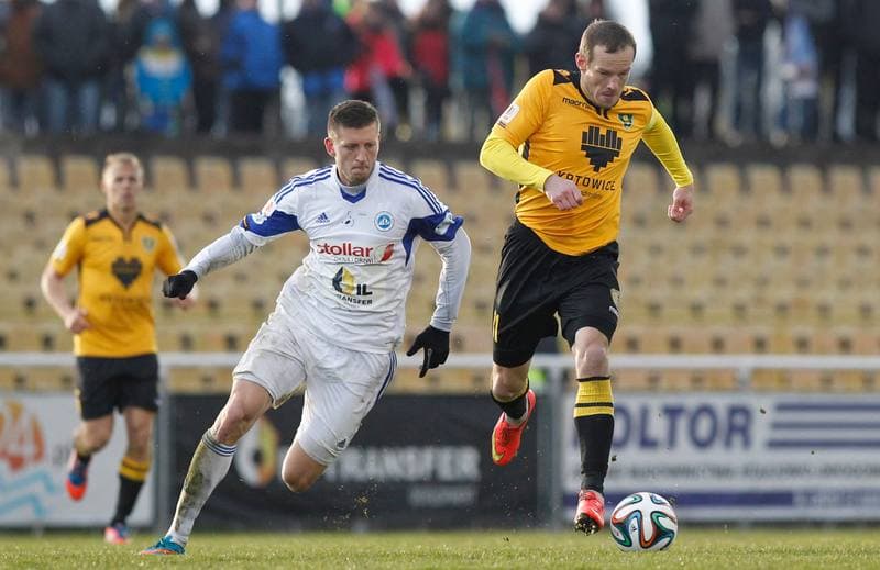 Football. I Liga. Wigry Suwalki - GKS Katowice. 04.04.2015